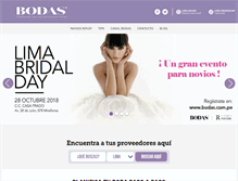 Tablet Screenshot of bodas.com.pe