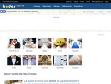 Tablet Screenshot of bodas.com.do